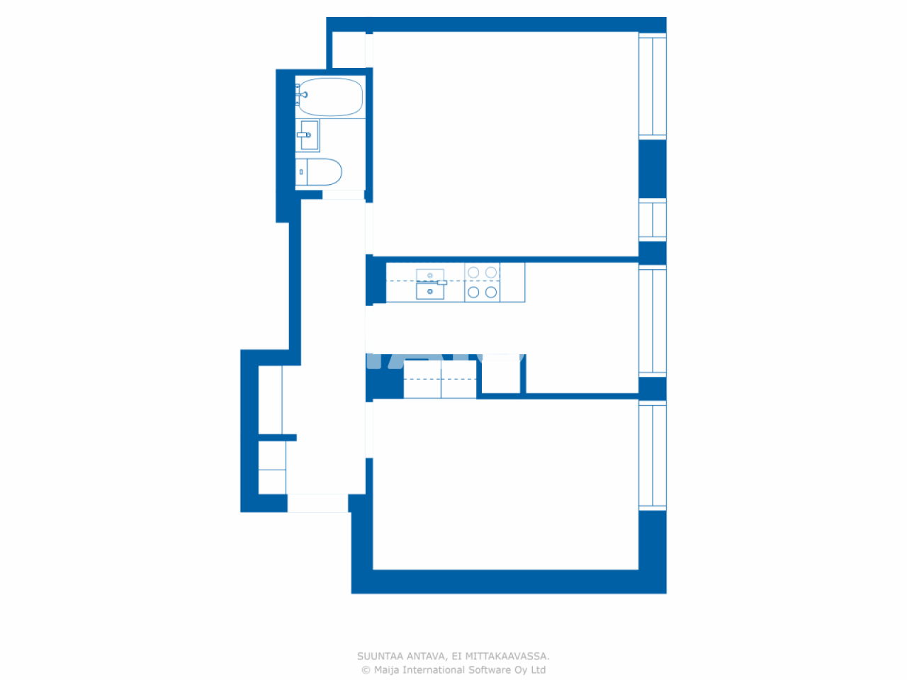 Апартаменты в Ювяскюля, Финляндия, 45 м² - фото 2