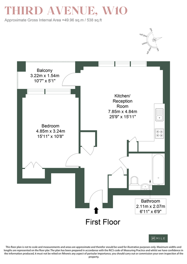 Квартира в Лондоне, Великобритания, 50 м² - фото 11