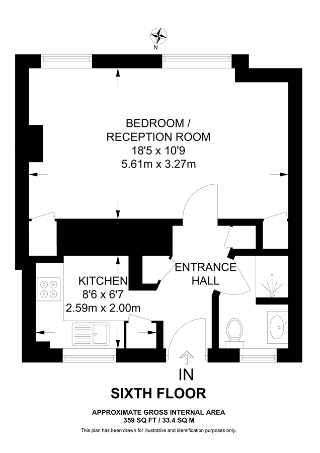 Квартира в Лондоне, Великобритания, 33 м² - фото 12