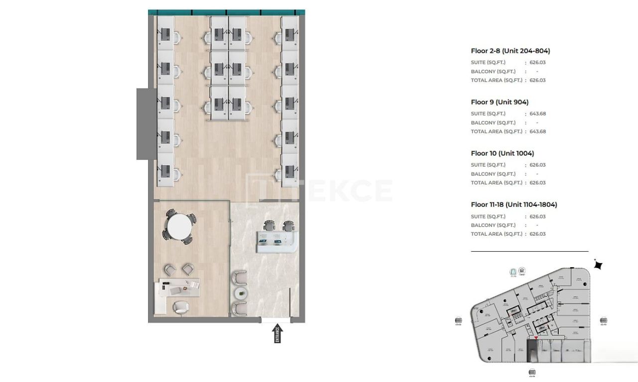 Офис Джебель-Али, ОАЭ, 57 м² - фото 14