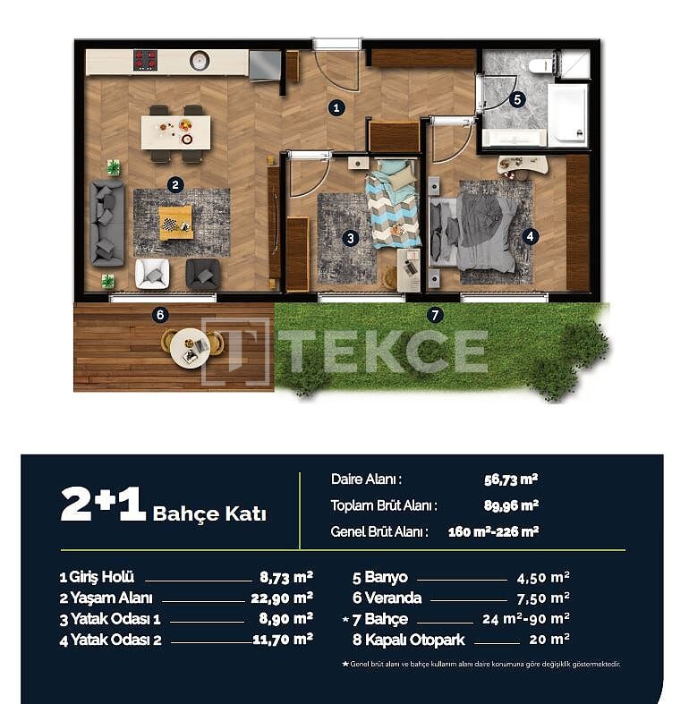 Апартаменты в Анталии, Турция, 124 м² - фото 15