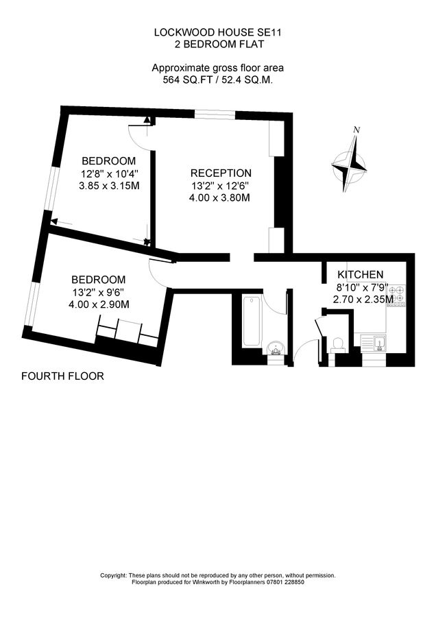 Квартира в Лондоне, Великобритания, 52 м² - фото 13