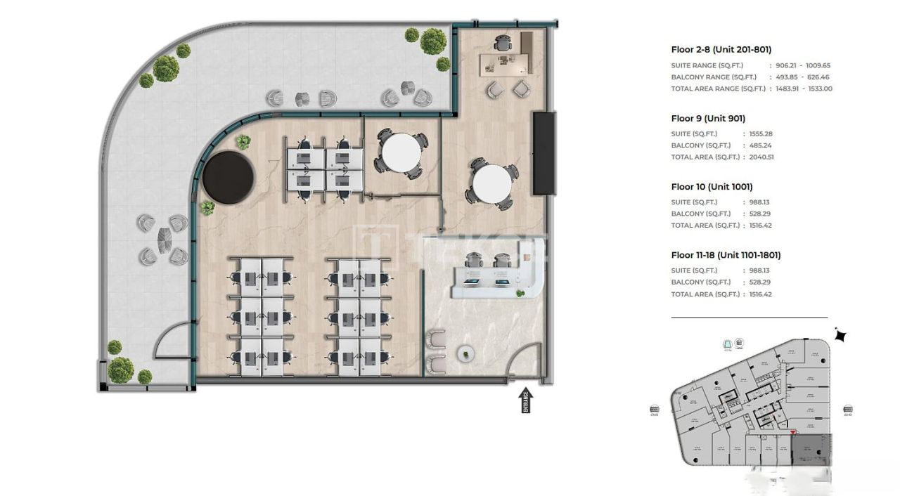 Офис Джебель-Али, ОАЭ, 57 м² - фото 16