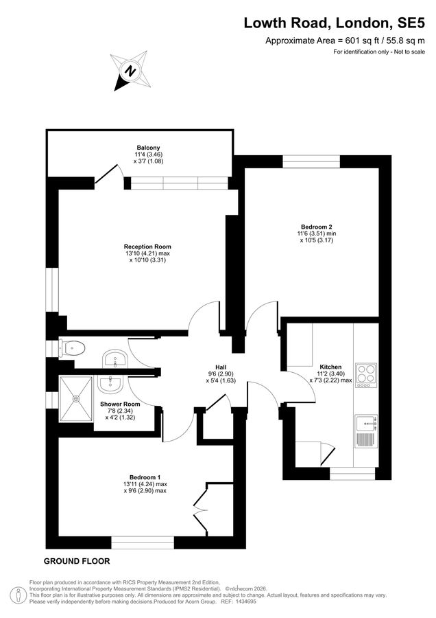 Квартира в Лондоне, Великобритания, 56 м² - фото 18