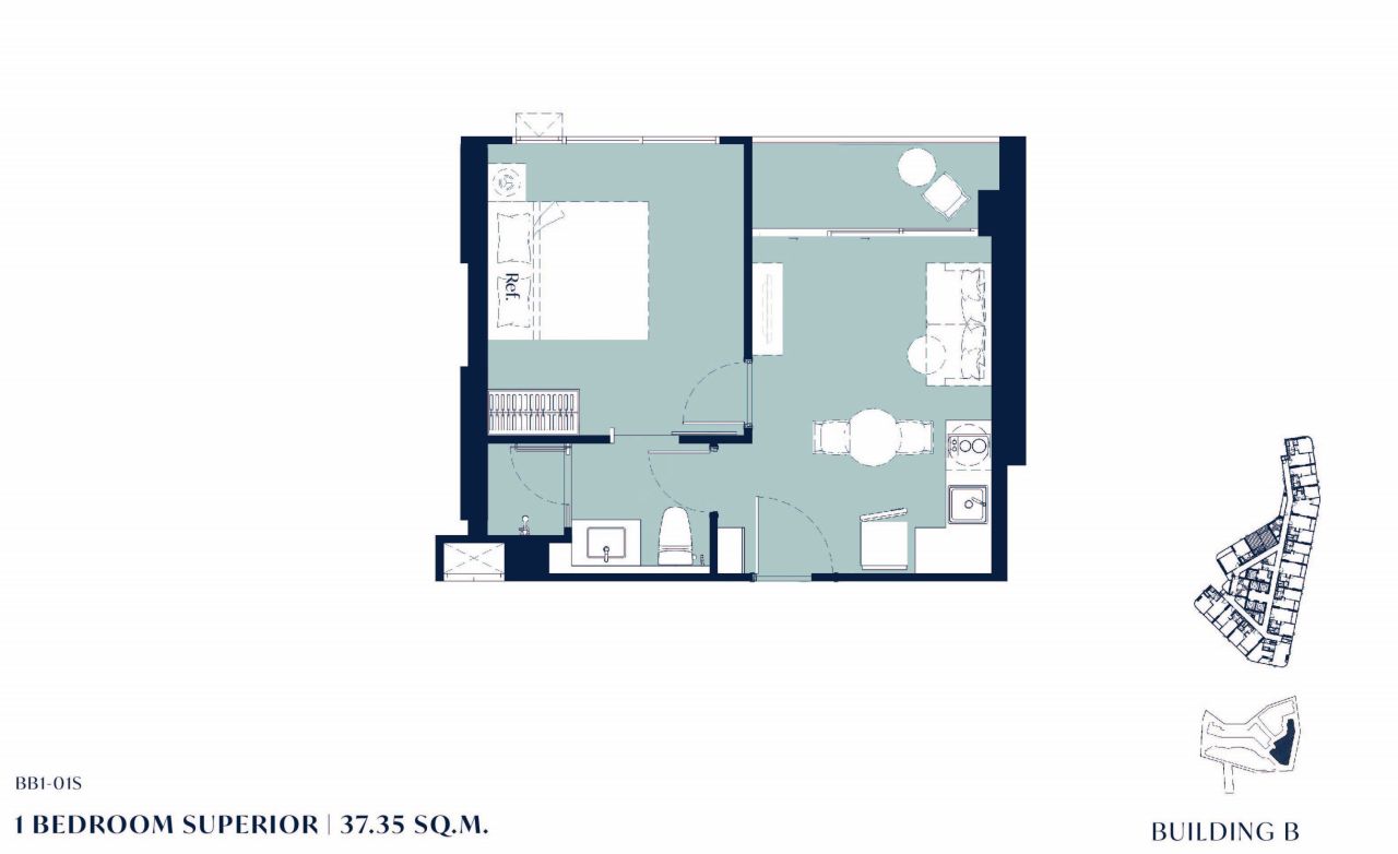 Квартира в Паттайе, Таиланд, 38 м² - фото 2