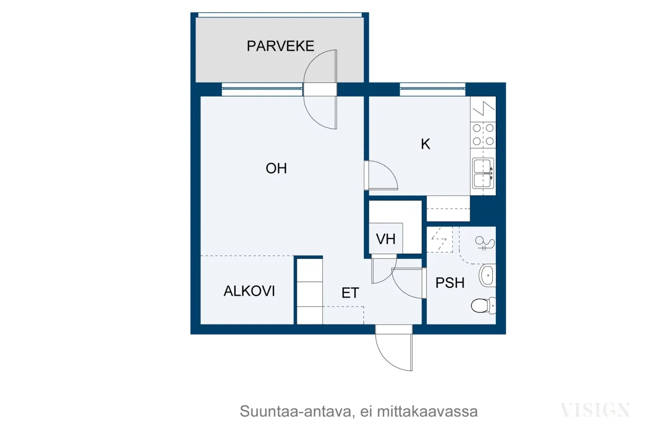 Квартира в Иматре, Финляндия, 33.5 м² - фото 2