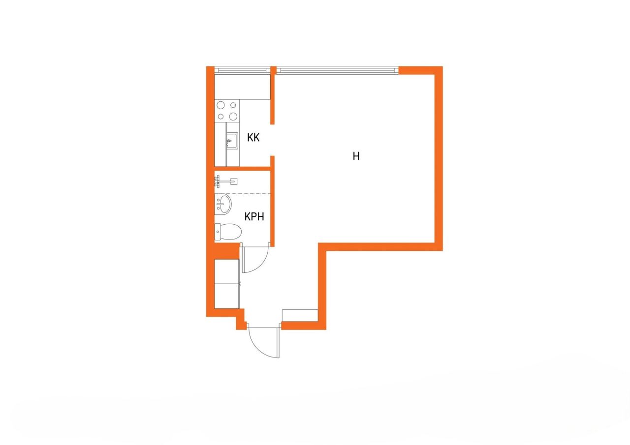 Квартира в Котке, Финляндия, 28.5 м² - фото 2