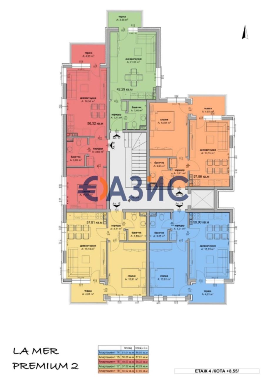 Апартаменты в Равде, Болгария, 42.3 м² - фото 12