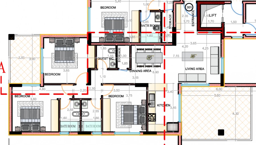 Апартаменты в Пафосе, Кипр, 162 м² - фото 13