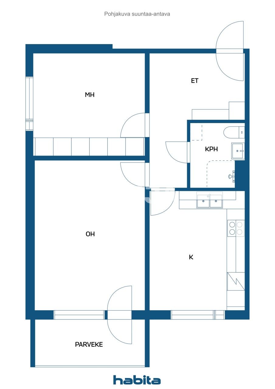 Апартаменты в Рованиеми, Финляндия, 58.5 м² - фото 2