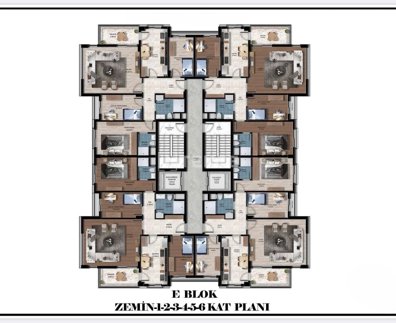 Апартаменты в Анталии, Турция, 57 м² - фото 19