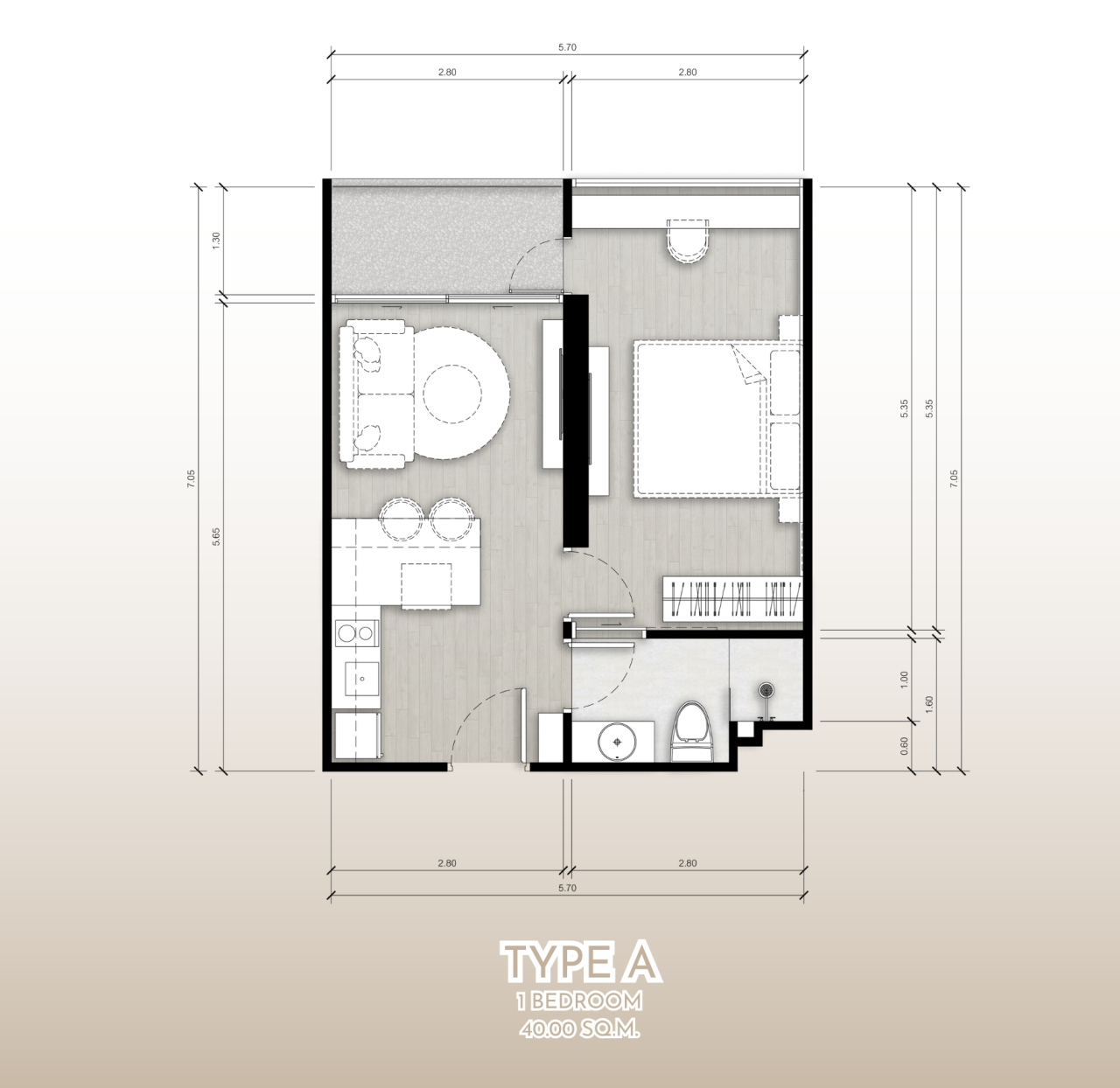 Квартира в Паттайе, Таиланд, 40 м² - фото 8