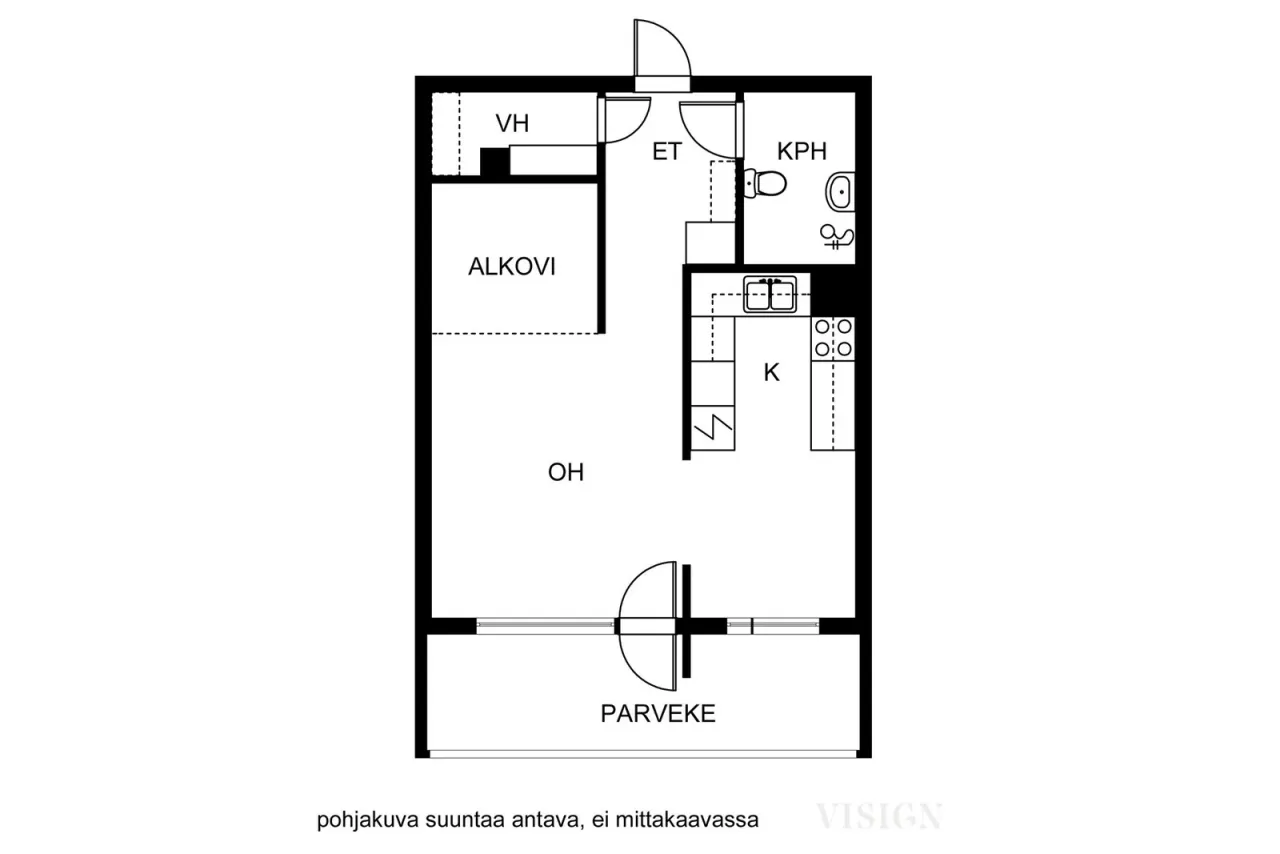 Квартира в Иматре, Финляндия, 38 м² - фото 2