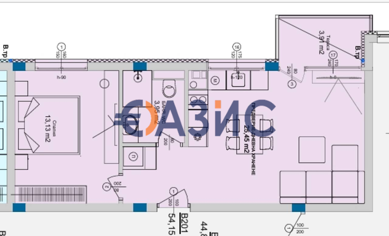 Апартаменты в Святом Власе, Болгария, 63.2 м² - фото 13