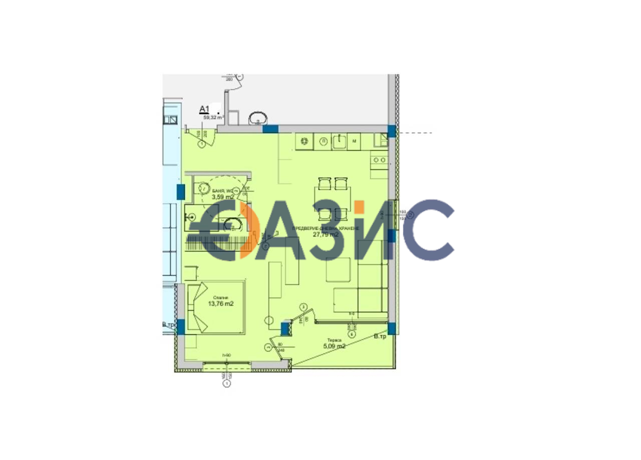 Апартаменты в Святом Власе, Болгария, 69.2 м² - фото 14