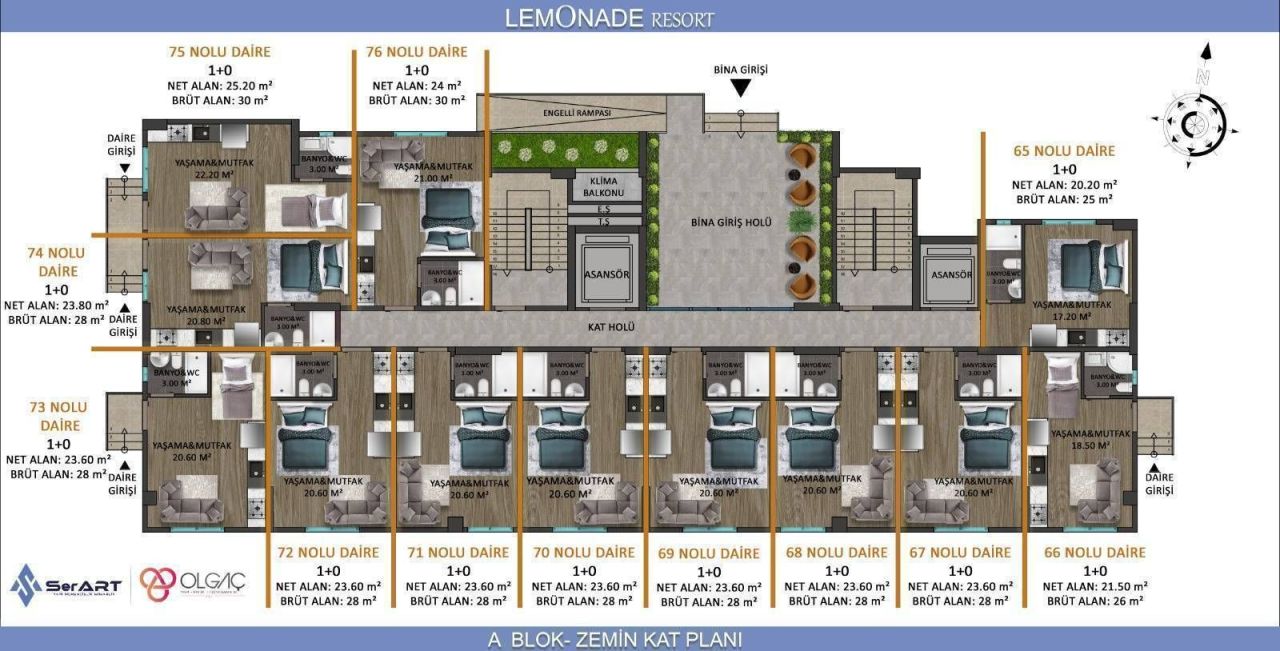 Квартира в Мерсине, Турция, 49 м² - фото 12