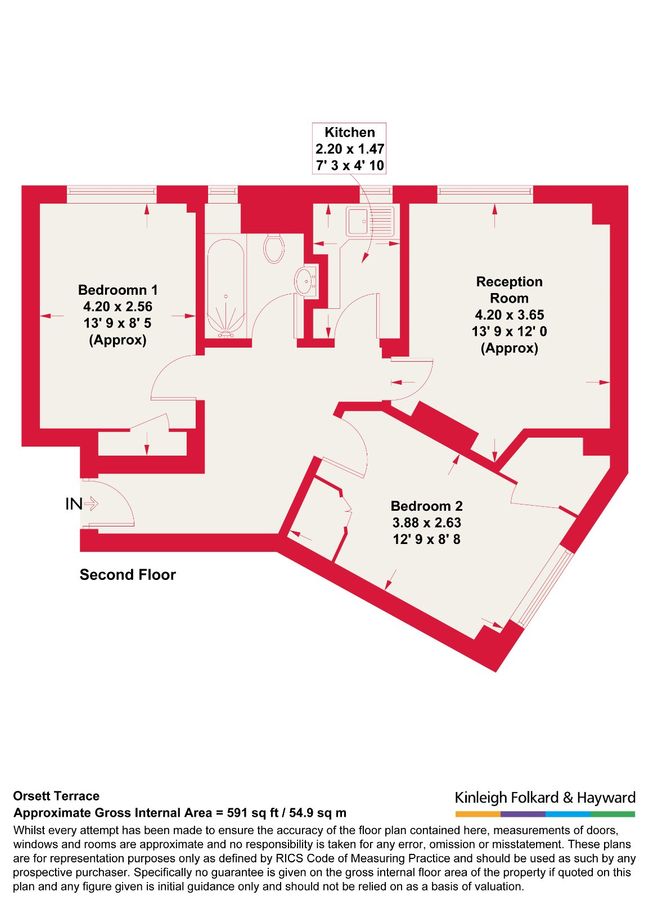Квартира в Лондоне, Великобритания, 55 м² - фото 5