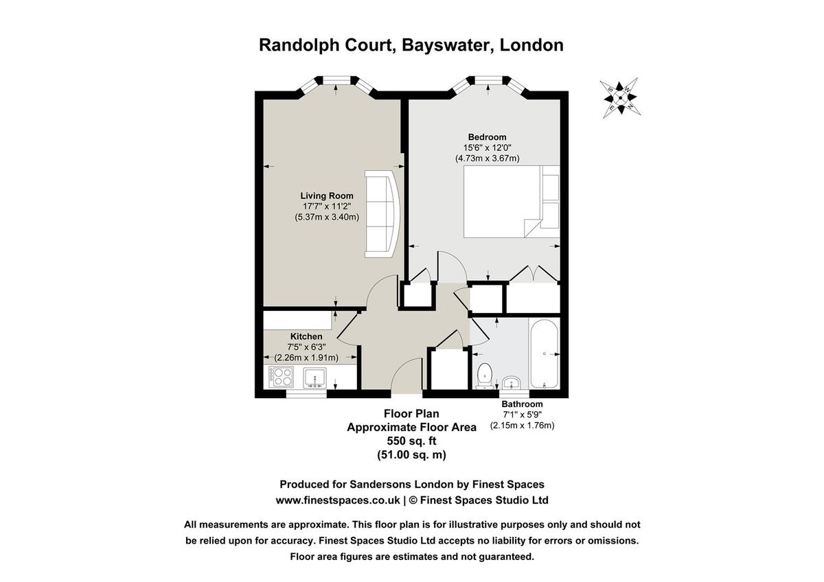 Квартира в Лондоне, Великобритания, 51 м² - фото 7