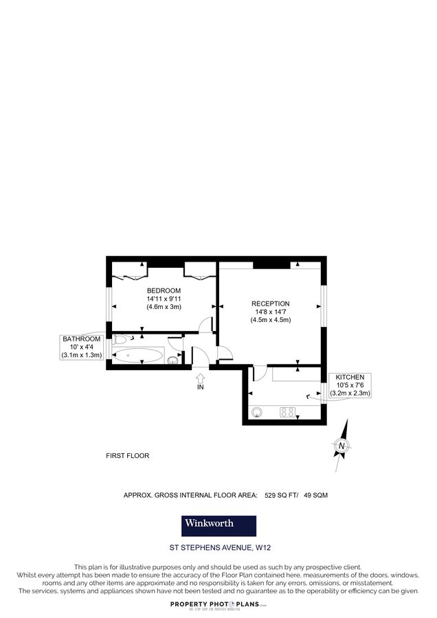 Квартира в Лондоне, Великобритания, 49 м² - фото 7