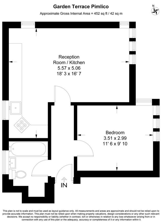 Квартира в Лондоне, Великобритания, 42 м² - фото 9