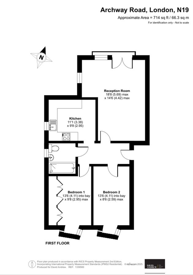 Квартира в Лондоне, Великобритания, 66 м² - фото 10