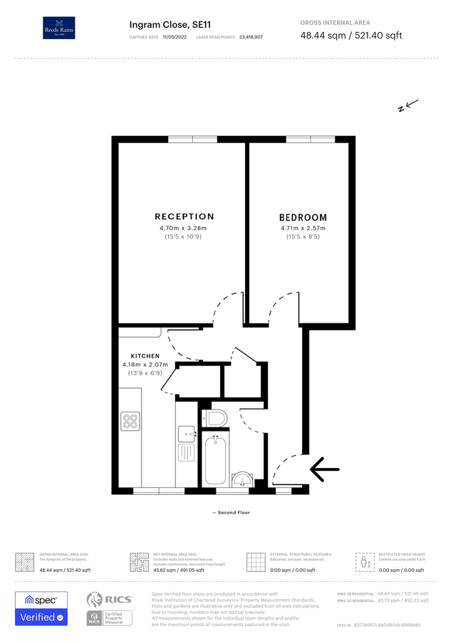 Квартира в Лондоне, Великобритания, 48 м² - фото 10