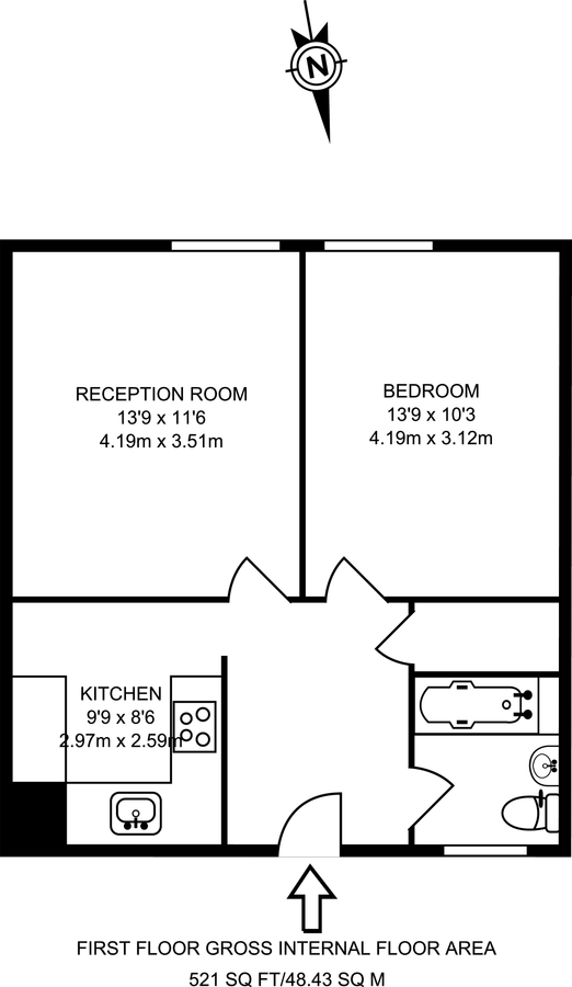 Квартира в Лондоне, Великобритания, 48 м² - фото 10