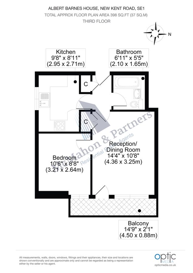 Квартира в Лондоне, Великобритания, 37 м² - фото 10