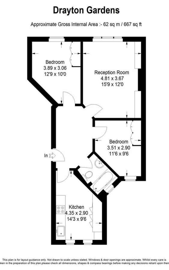 Квартира в Лондоне, Великобритания, 62 м² - фото 10