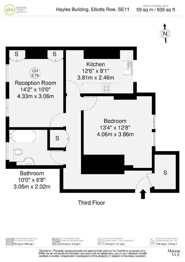 Квартира в Лондоне, Великобритания, 59 м² - фото 11