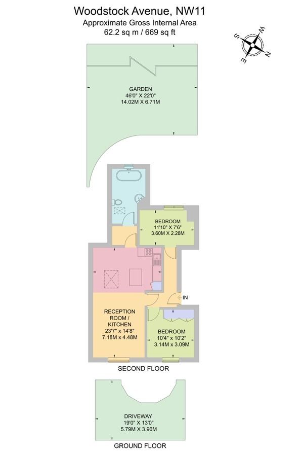 Квартира в Лондоне, Великобритания, 62 м² - фото 11