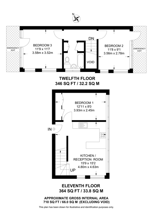 Квартира в Лондоне, Великобритания, 66 м² - фото 12