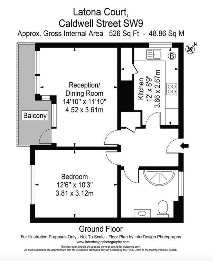 Квартира в Лондоне, Великобритания, 49 м² - фото 13
