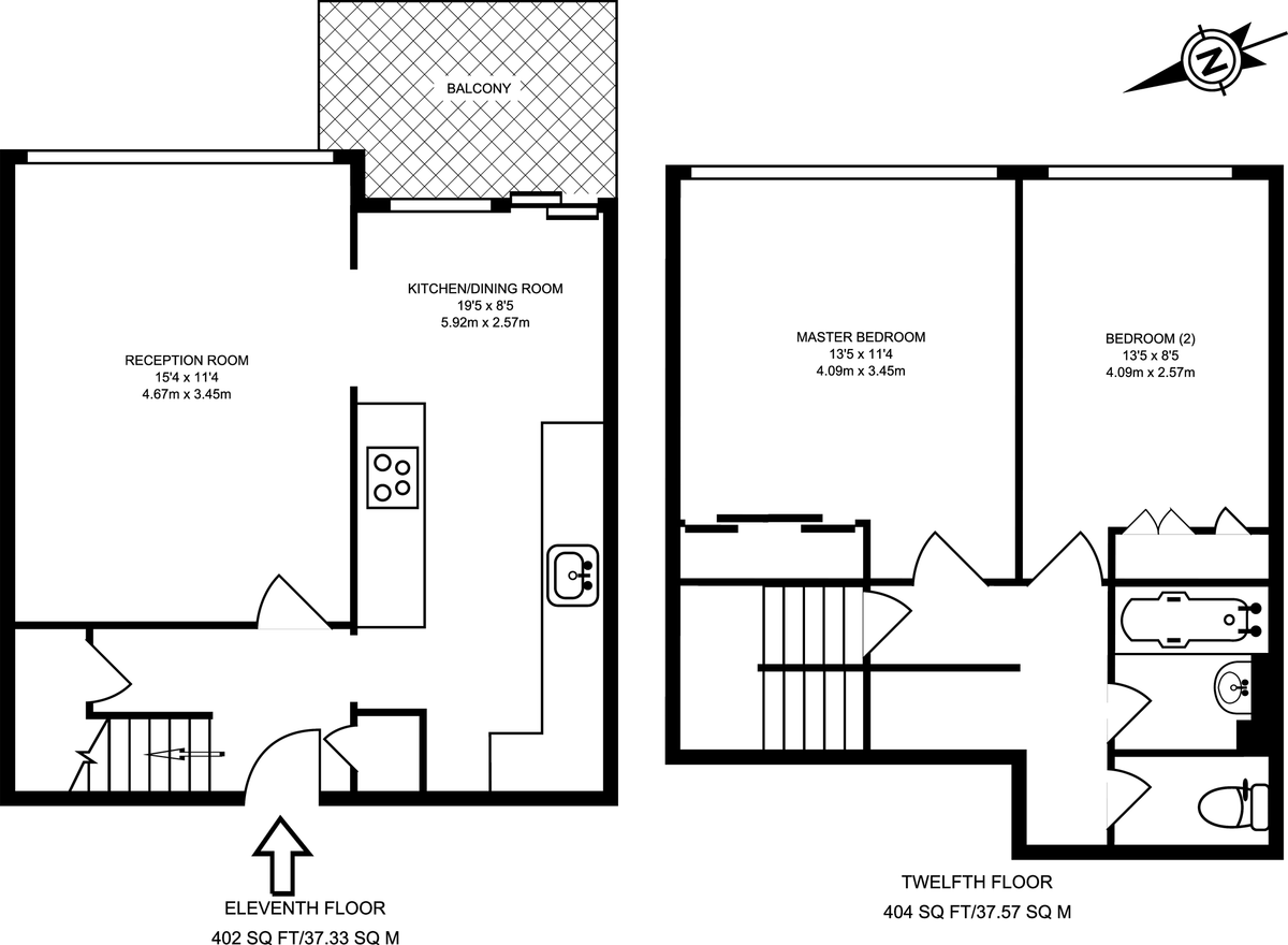 Квартира в Лондоне, Великобритания, 38 м² - фото 14