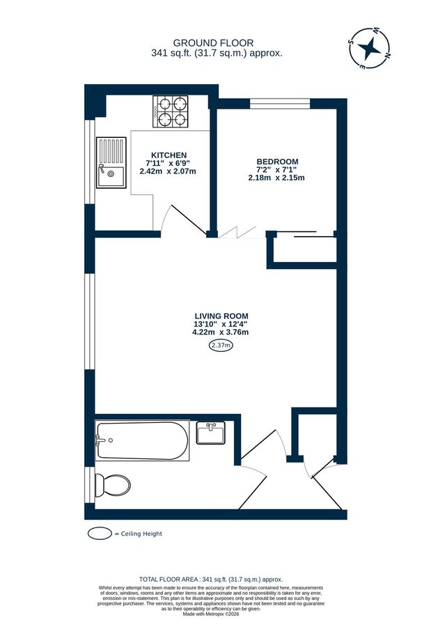 Квартира в Лондоне, Великобритания, 32 м² - фото 14