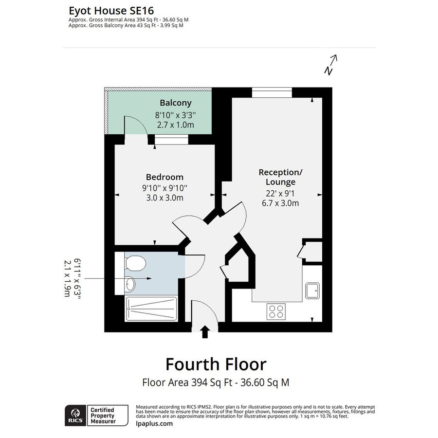 Квартира в Лондоне, Великобритания, 37 м² - фото 16