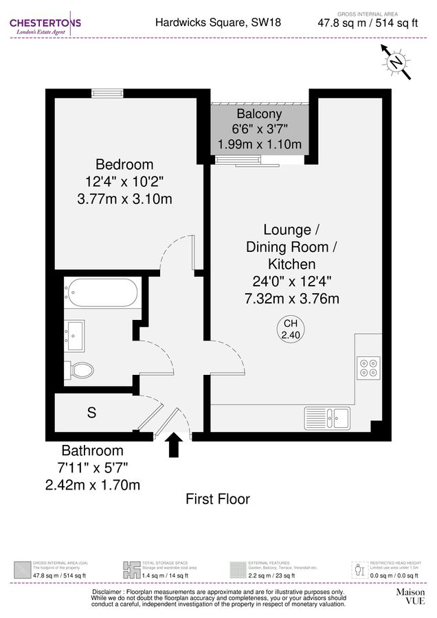 Квартира в Лондоне, Великобритания, 48 м² - фото 16