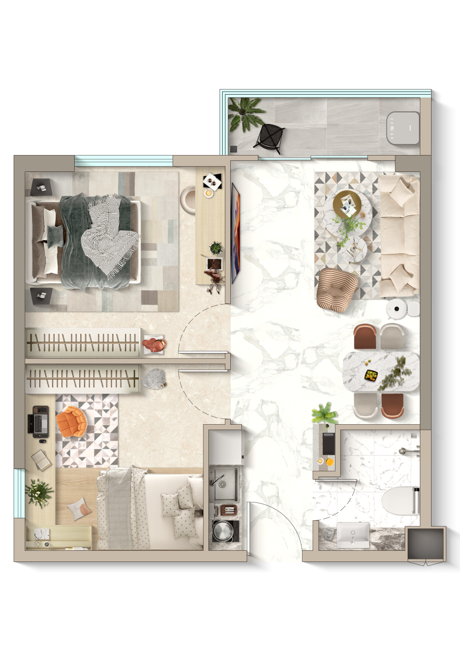 Квартира в Пномпене, Камбоджа, 65.38 м² - фото 2