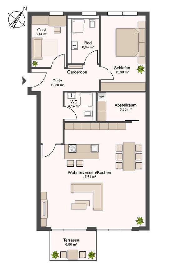 Квартира в Дюссельдорфе, Германия, 101.62 м² - фото 6