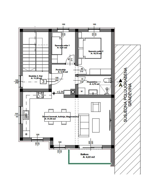 Квартира Istria, Loborika, Хорватия, 62.42 м² - фото 1