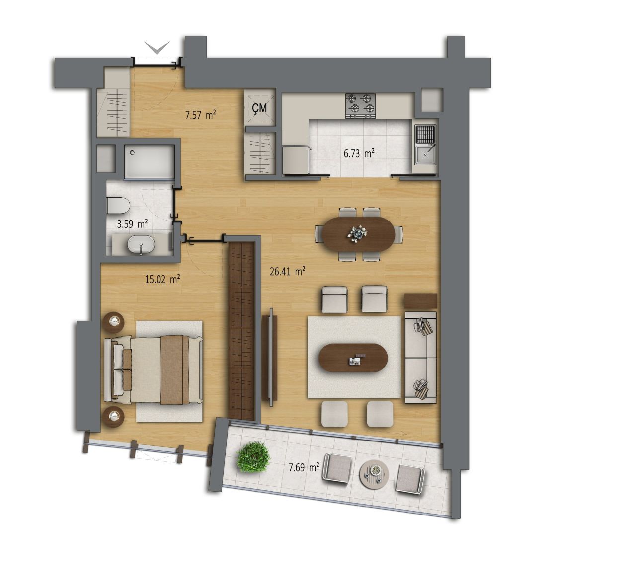 Квартира в Стамбуле, Турция, 71 м² - фото 1