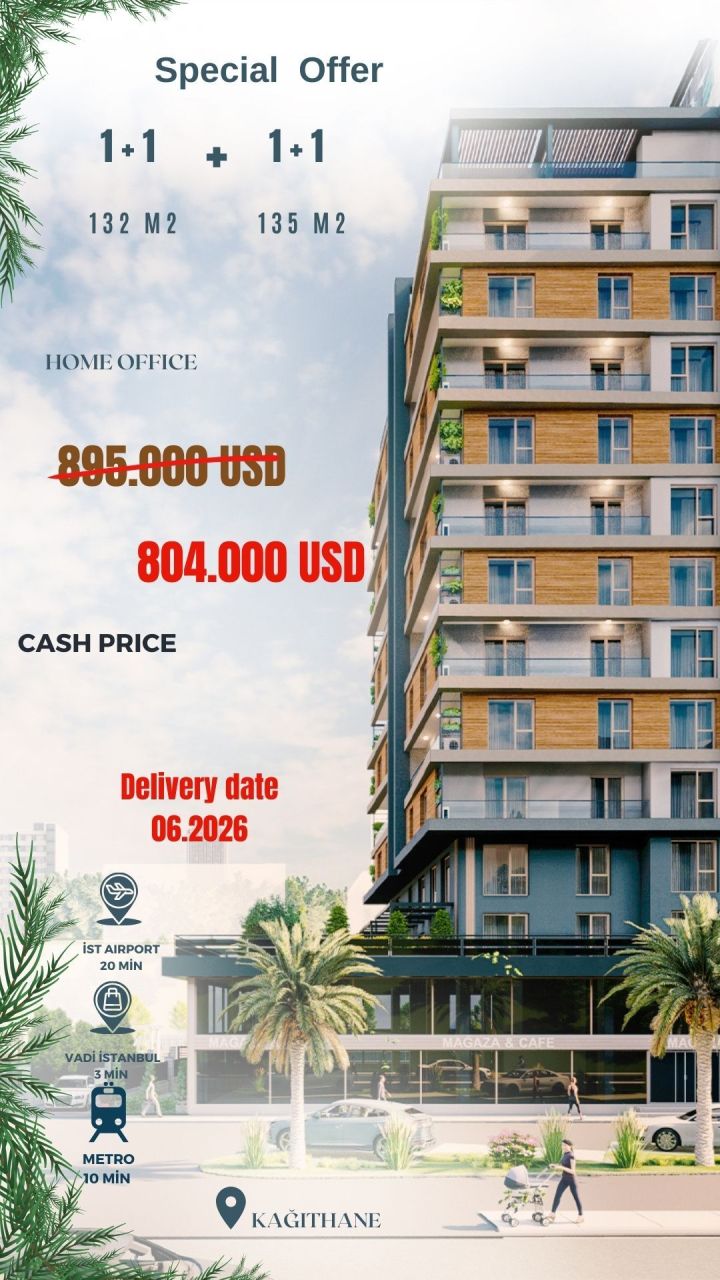 Квартира в Стамбуле, Турция, 56 м² - фото 2