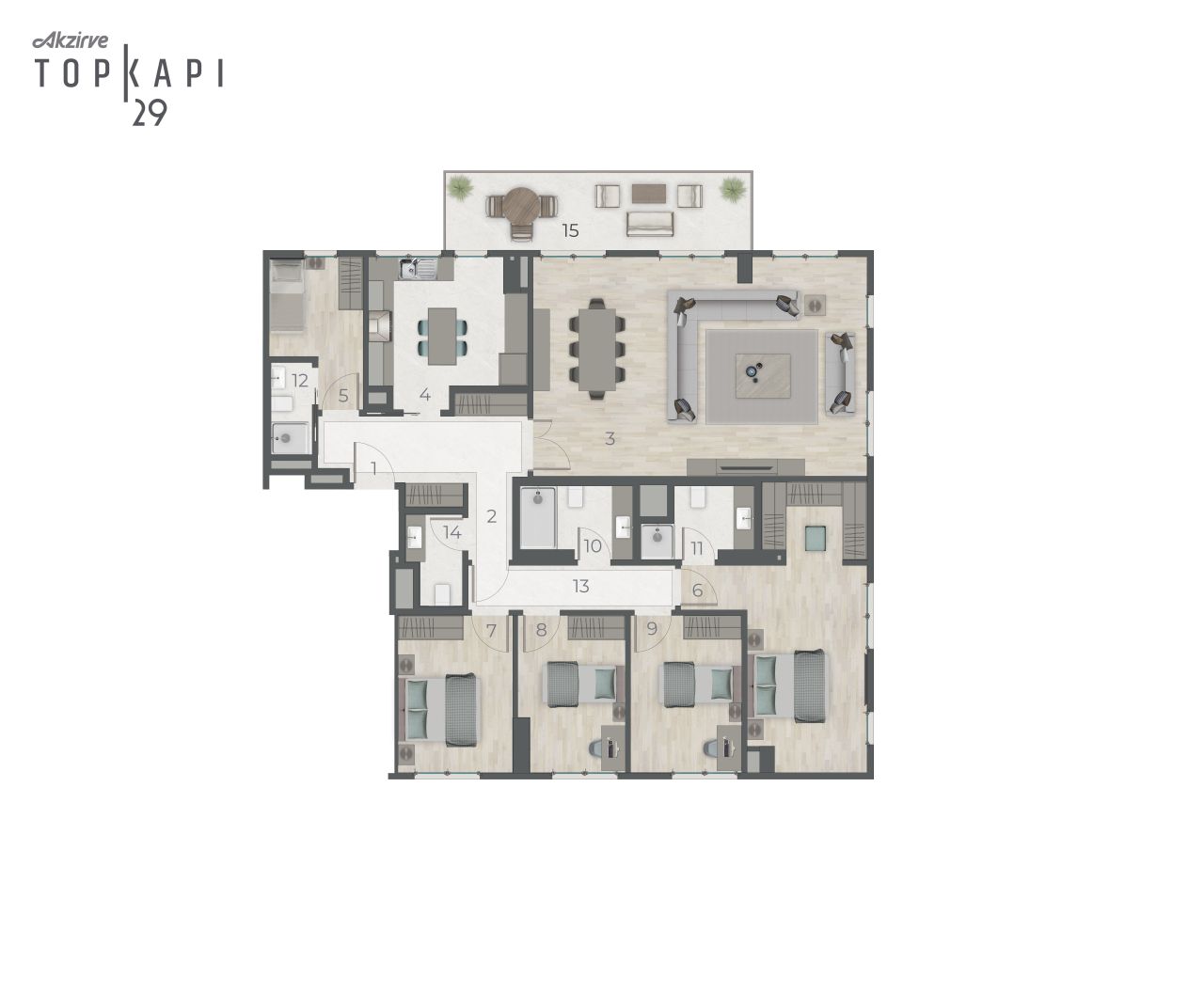 Квартира в Стамбуле, Турция, 51 м² - фото 3