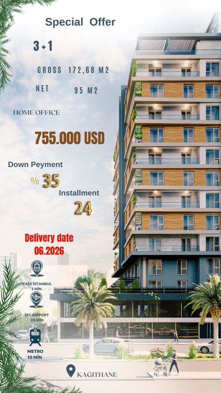 Квартира в Стамбуле, Турция, 56 м² - фото 5