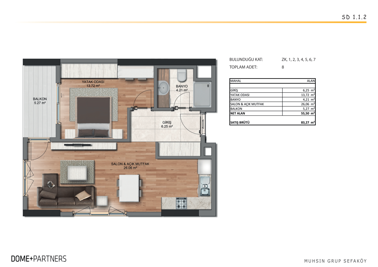 Квартира в Стамбуле, Турция, 83 м² - фото 5