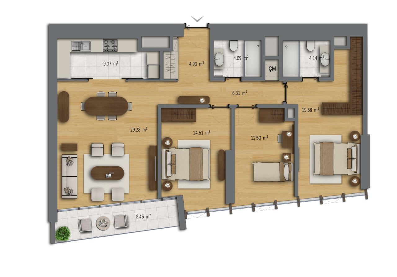 Квартира в Стамбуле, Турция, 71 м² - фото 7