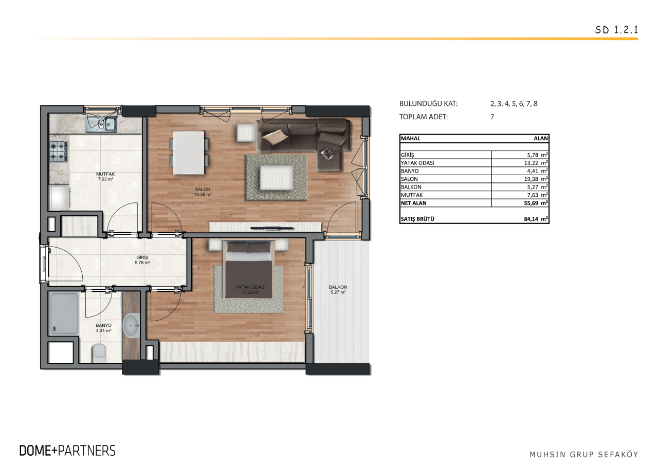 Квартира в Стамбуле, Турция, 82 м² - фото 8