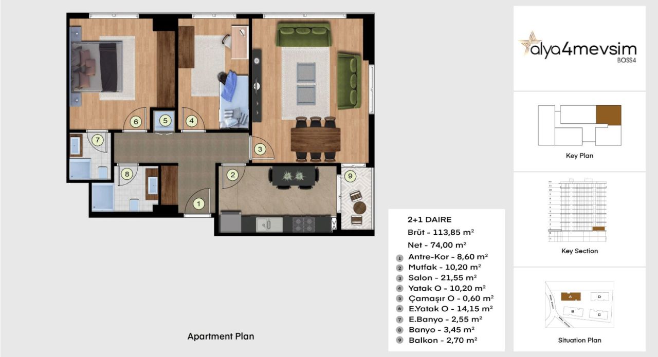 Квартира в Стамбуле, Турция, 164 м² - фото 8
