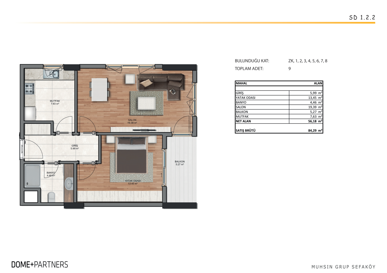 Квартира в Стамбуле, Турция, 82 м² - фото 9