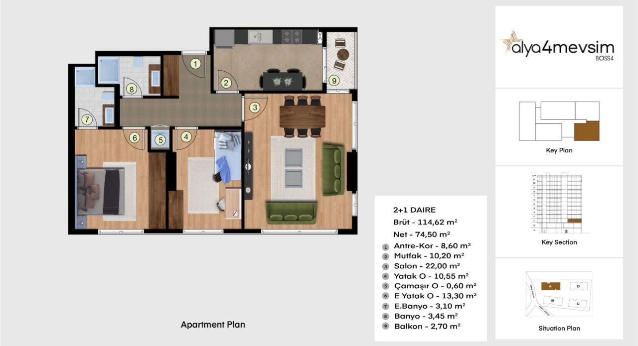 Квартира в Стамбуле, Турция, 164 м² - фото 9
